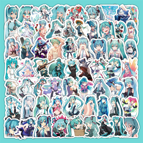 50张初音未来装饰涂鸦贴纸游戏贴