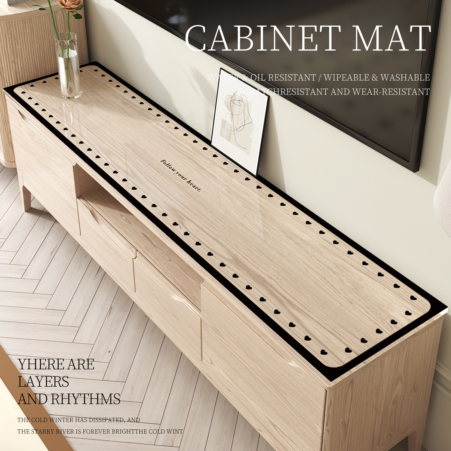 透明电视柜桌垫软玻璃餐边柜台面保护垫免洗防水防油鞋柜垫子桌布