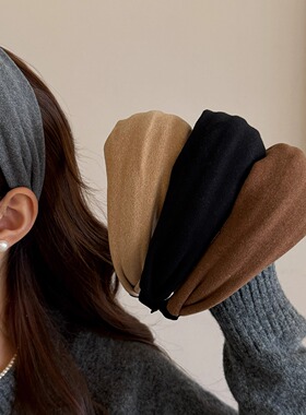 高颅顶灰色发带宽边发箍女2025新款日常外戴头箍压发发捆发卡头饰