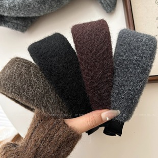 秋冬细毛绒加厚宽边发箍女2025新款高颅顶头箍气质百搭发卡发饰