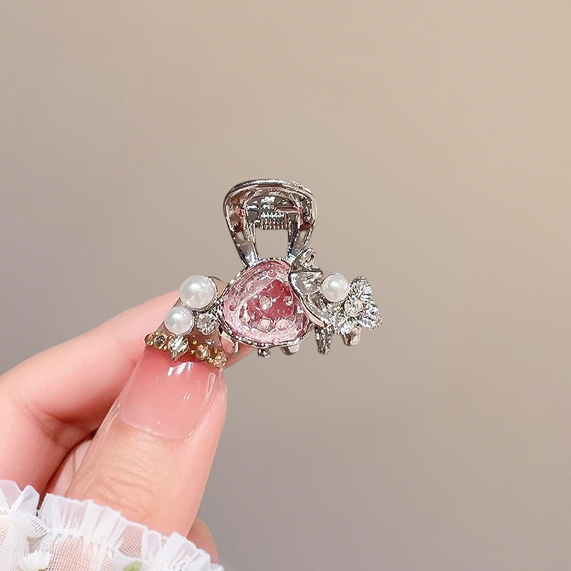 韩版小号气质发夹草莓抓夹迷你刘海夹侧边顶夹夏季可爱头饰女发卡