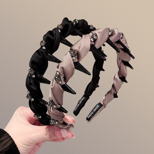 发箍女2025新款高级感镶钻缠绕防滑带齿头箍气质洗脸压发发卡头饰