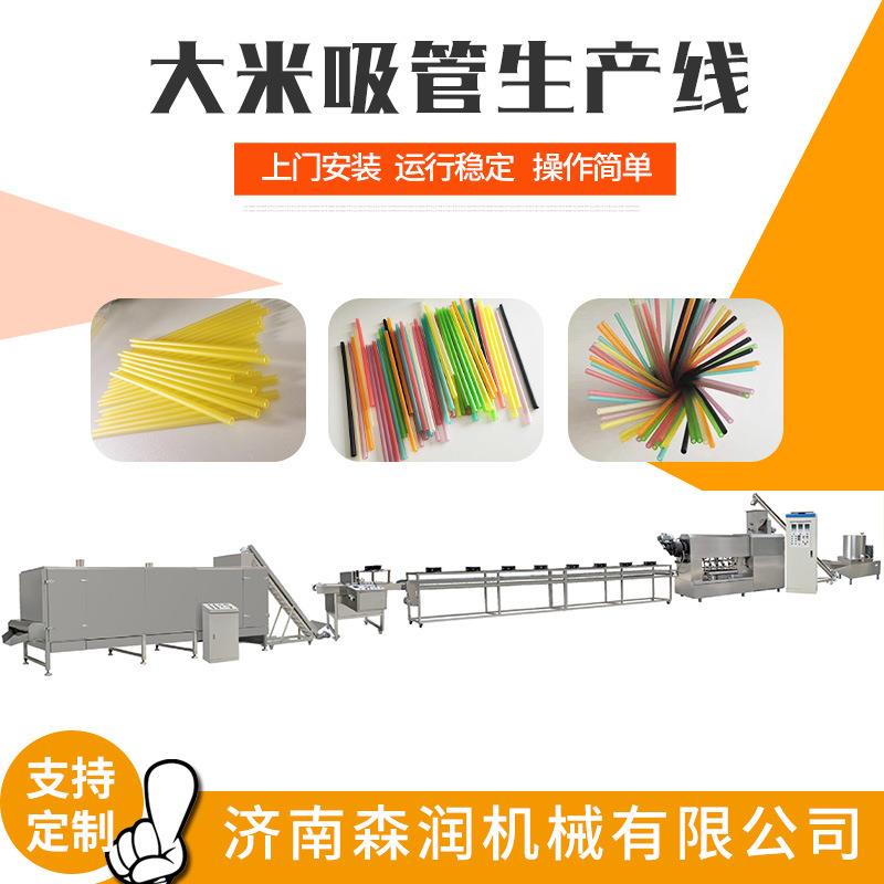 厂家直销五彩环保可食用吸管全自动可降解大米吸管设备
