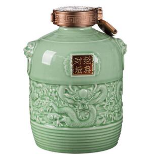 A6L手工雕刻 5斤装酒罐酒坛陶瓷土陶家用酒缸藏酒坛密封装酒瓶子
