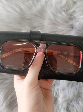 复古双梁墨镜可配有度数男士高级感2024新款太阳镜时尚眼睛框架女