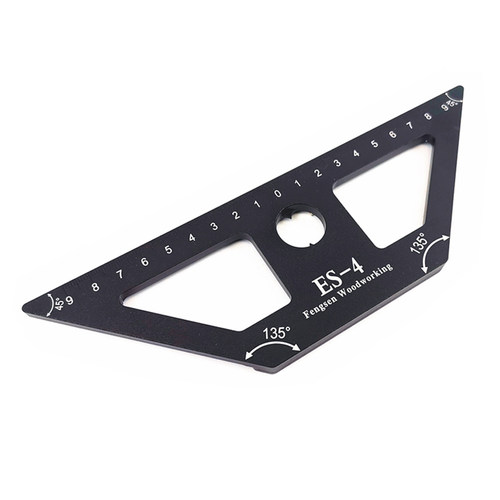 ES-4木工高精度角度尺铝合金45度划线尺木工划线工具画图工具