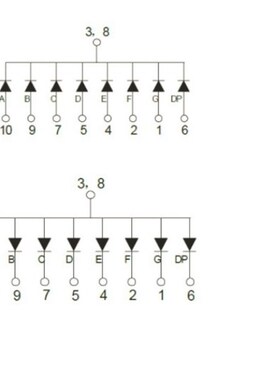 0.39英寸 1位数码管 一位 高亮红色 共阴3191AS/AH 共阳3911BS/BH