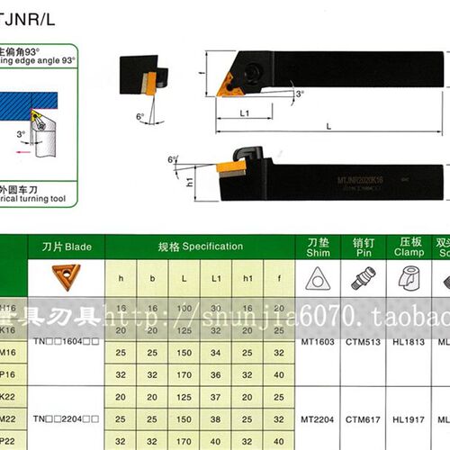 数控车刀外圆刀杆复合压板式MTJNR2020K16/MTJNL2020K16厂家直销