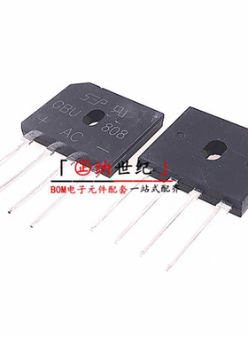 原装正品 PBU808 GBU808 直插 整流桥 扁桥 直插四脚 桥堆 DIP-4