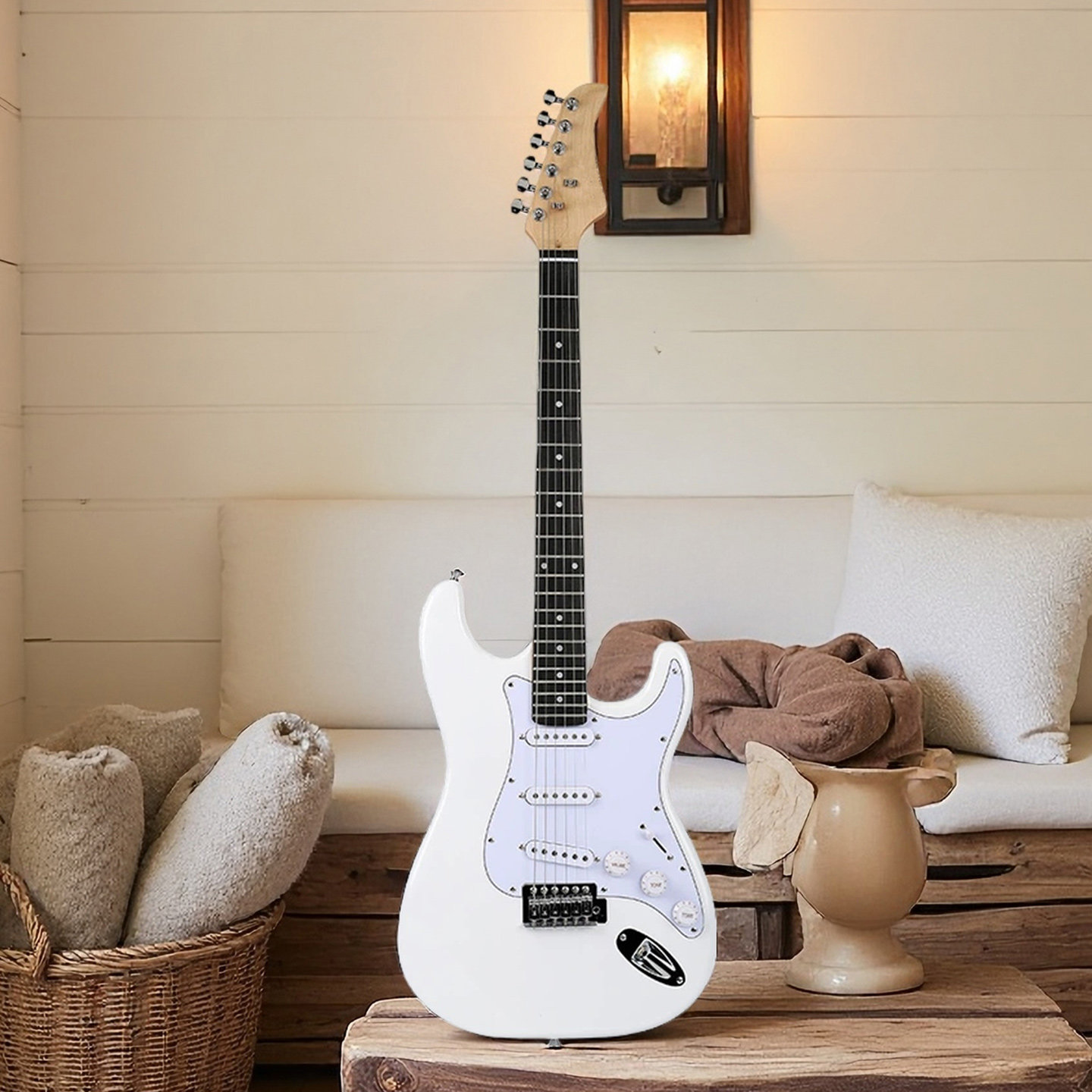 原康电吉他新手单单单双专业级ST摇滚套餐初学入门带音响单摇