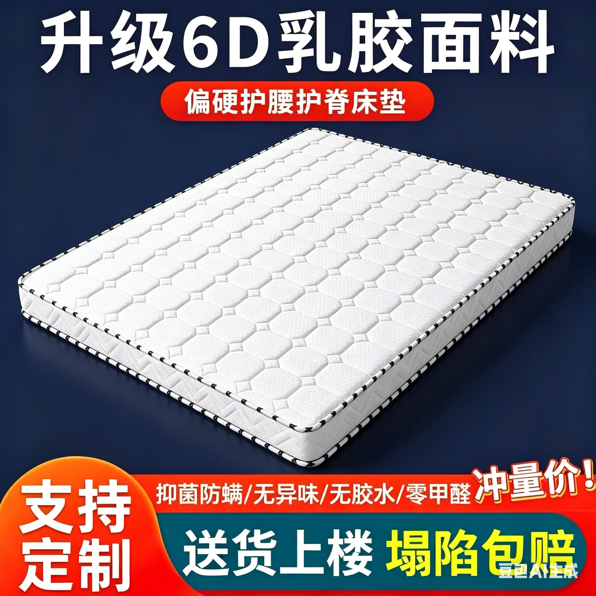 环保乳胶椰棕床垫护脊抗菌铺底软硬两面家用宿舍棕垫可定制折叠