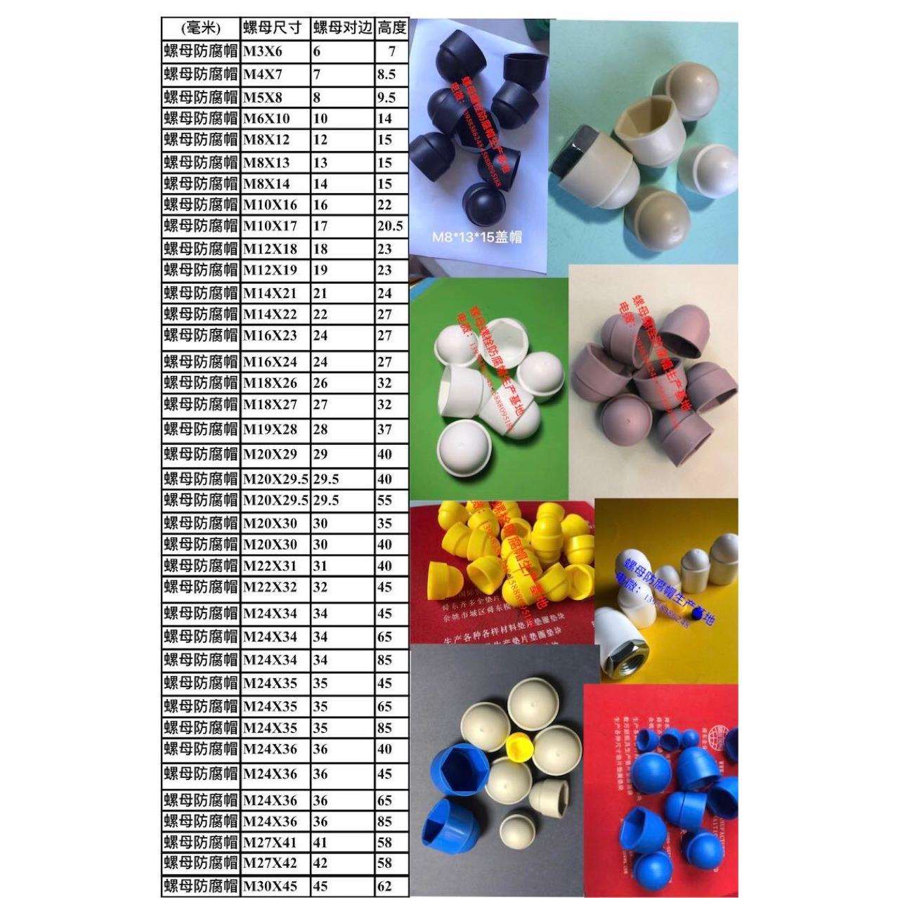 地脚螺丝保护罩六角螺栓螺母保护帽
