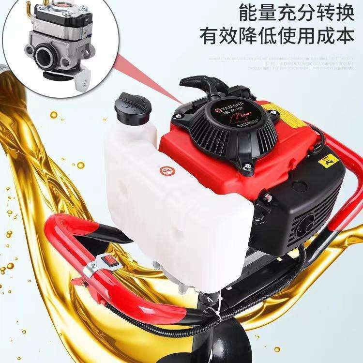 144地钻四冲程挖坑机大功率单人双人地钻独轮地钻户外种植机