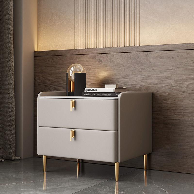 网红网红网红网红全实木意式床头柜简约现代轻奢小户型家用整装岩