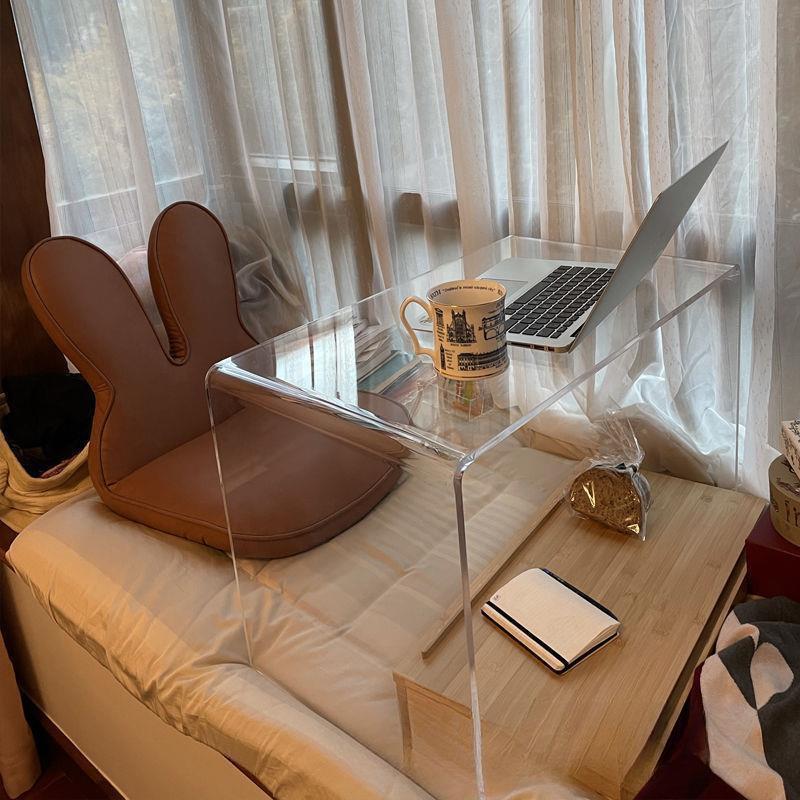 透明亚克力飘窗台桌子榻榻米床上矮桌网红家用简约茶桌边角炕茶几