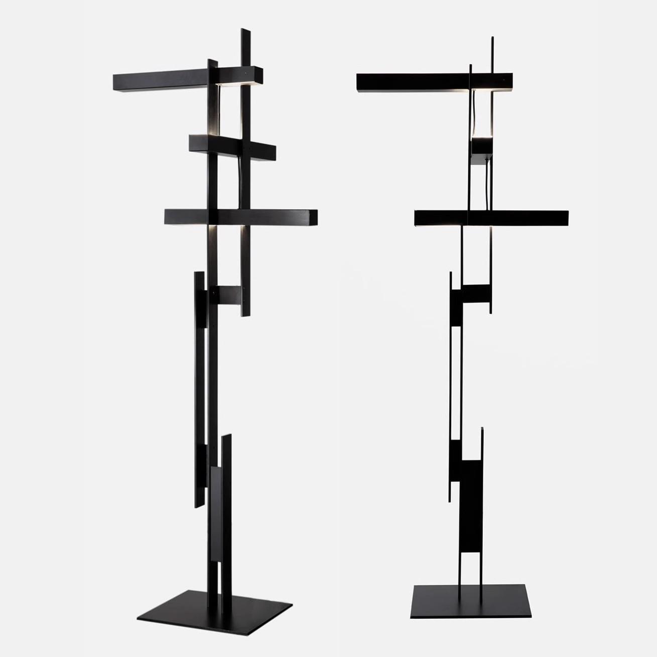 意大利后现代客厅书房别墅样板房售楼部简约个性创意支架落地灯