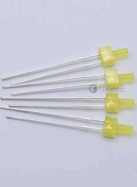 f2高平头2mm黄发黄红发红绿色指示灯宝塔形插件led灯珠发光二极管