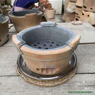 煲汤泥炉红老式手工打家用泥巴边炉碳炉陶土港式室内烧烤炭炉炉子