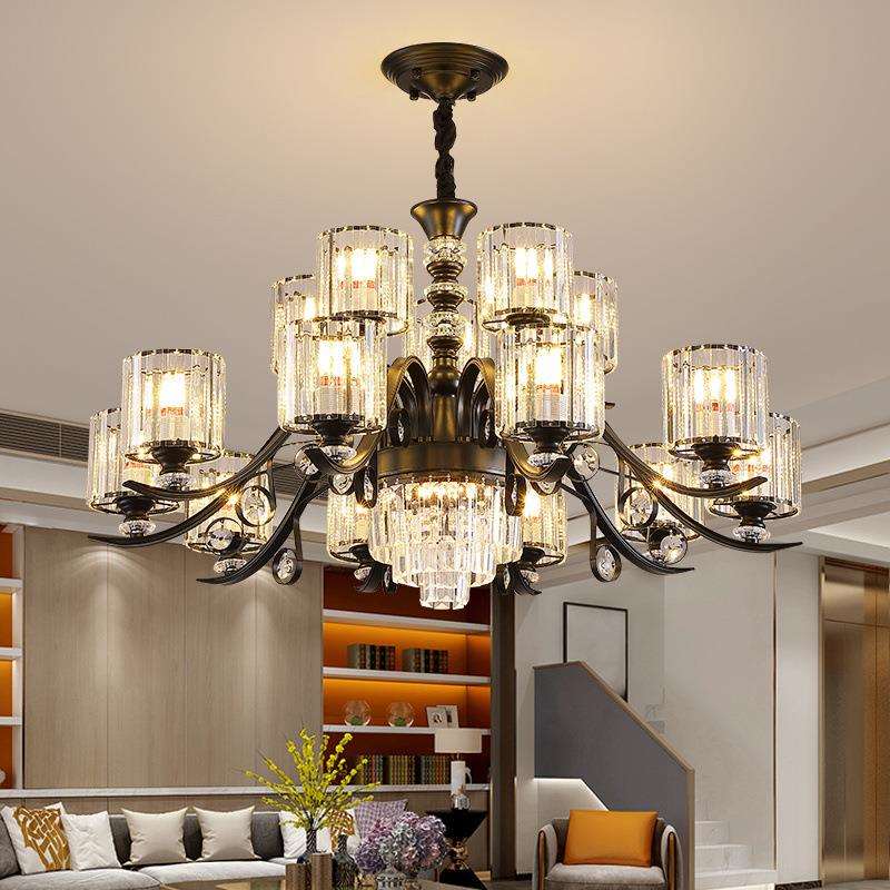 家庭家用灯具客厅灯轻奢水晶吊灯北欧简约现代吸顶灯餐厅卧室家用