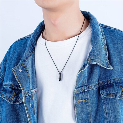 极速-Jewelry fashion bullet titanium stJeel necklace persona
