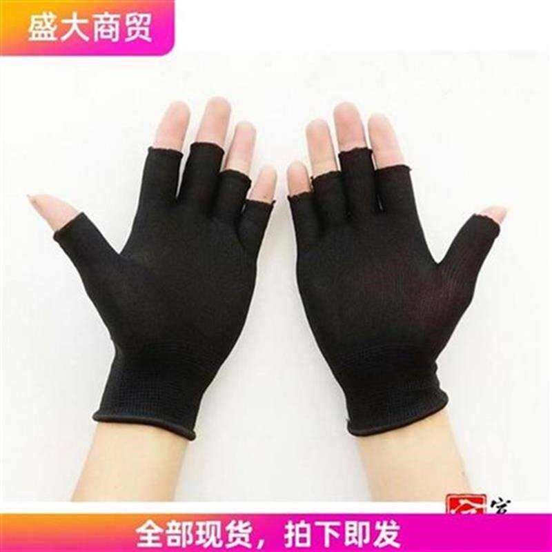 极速黑色超薄农f业家用工r具护手女E式耐磨布采茶手套薄款耐磨白