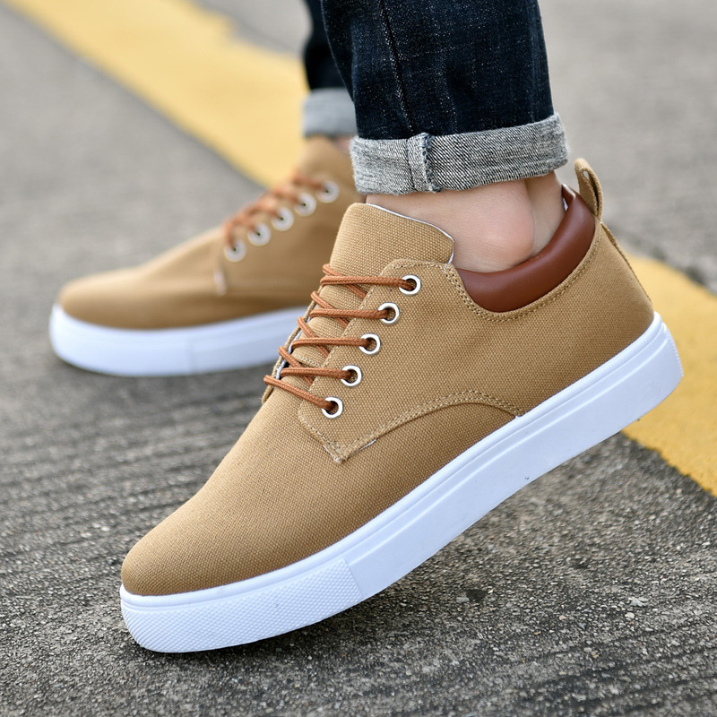 极速Plus Size 45 m46 47 Mens Casual Canvas Shoes Boy Comfor