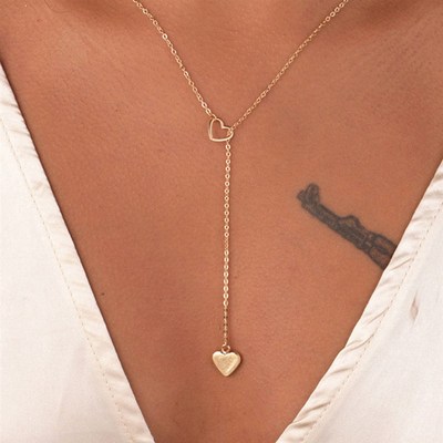 极速New fashion trendqy jewelry copper heart chain link neck