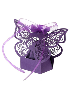 极速10/50/1f00pcs Two Butterfly Candy Box Baby Shower Decora