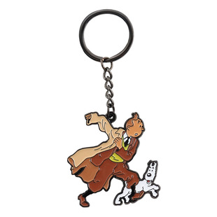 丁丁历险记钥匙链 Tintin丁丁历险记周边丁丁白雪钥匙钥匙扣挂件