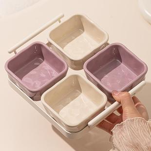轻奢果盘家用陶瓷分格水果盘客厅干果零食小吃碟下午茶点心糖果盘
