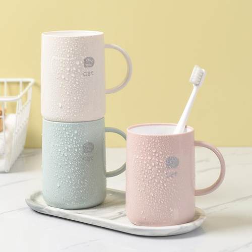 【765】双层加厚漱口杯塑料PP材质牙刷杯子耐摔易清洗底厚不到杯