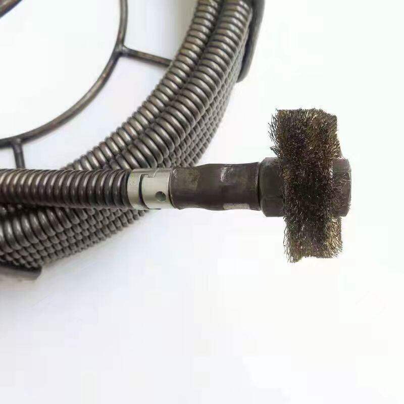 疏通下水道专用刷头管道钢丝刷通下水道弹簧钻头油污管道疏通工具