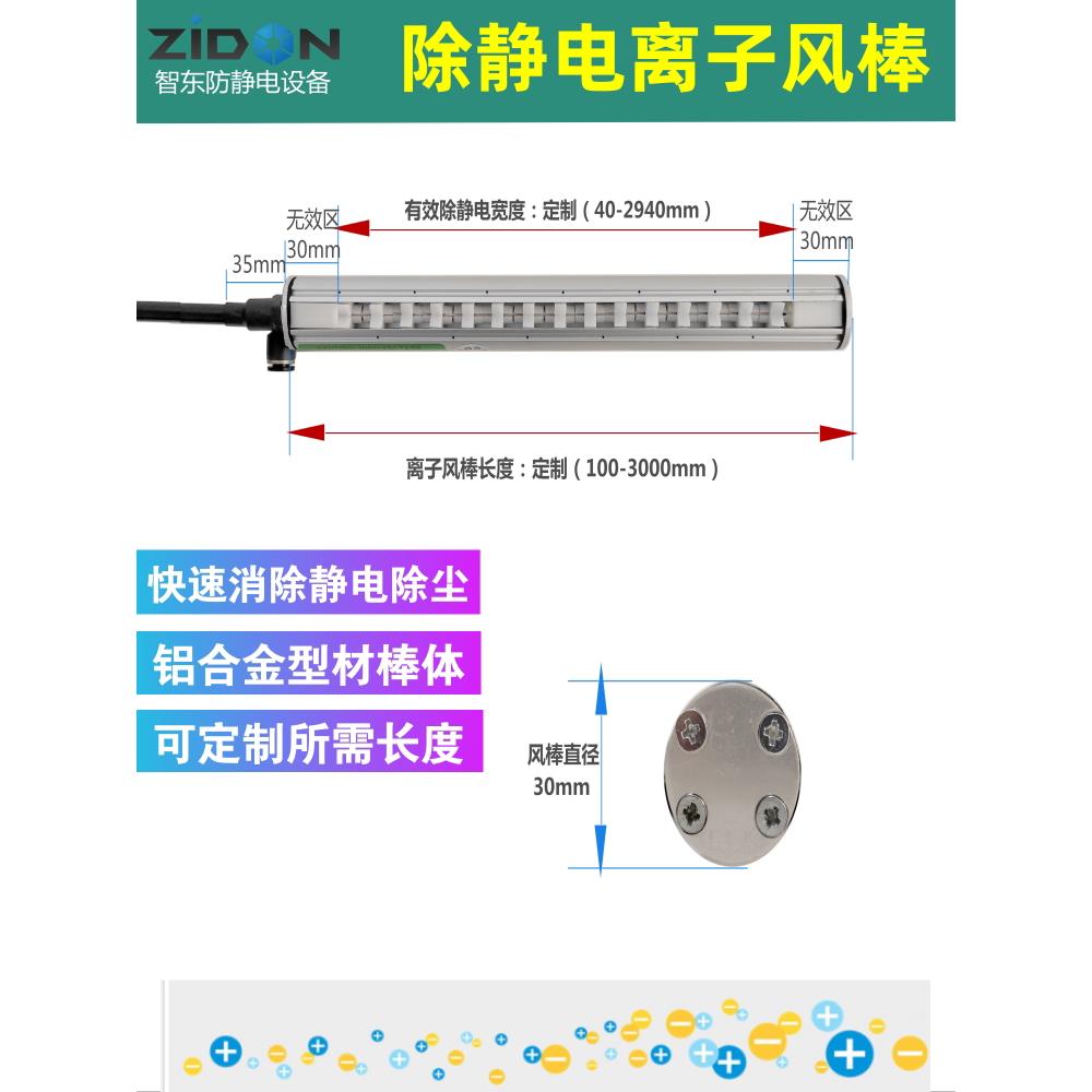 离子风棒工业除静电消除器制袋机包装机印刷薄膜纸张除静电除尘棒
