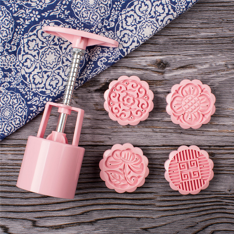 极速包邮月d饼模具中秋50克63克手压家用模冰皮压花不粘绿豆糕流