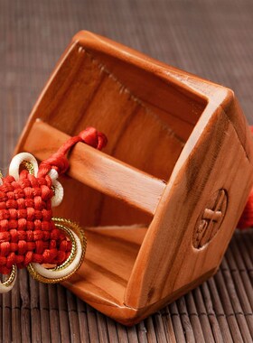 极速桃木斗米斗升子挂件日进斗金仿古木质家O居摆件客厅装饰木雕