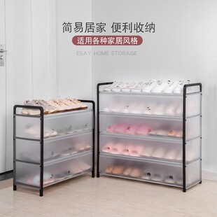 极速入户门外鞋架带防尘罩置物架门口外楼道不锈钢多层Z结实耐用