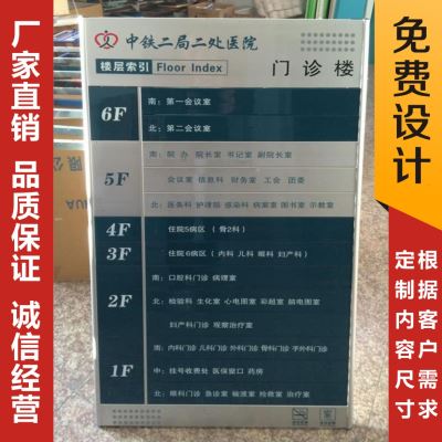 极速厂促定制铝合金楼层指示牌索引牌 定做科P室牌办公室门牌 人