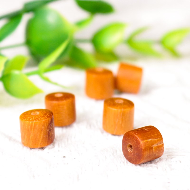 极速新山檀d香木散珠桶珠8MM文玩木珠子DIY手串佛珠隔珠108颗项链