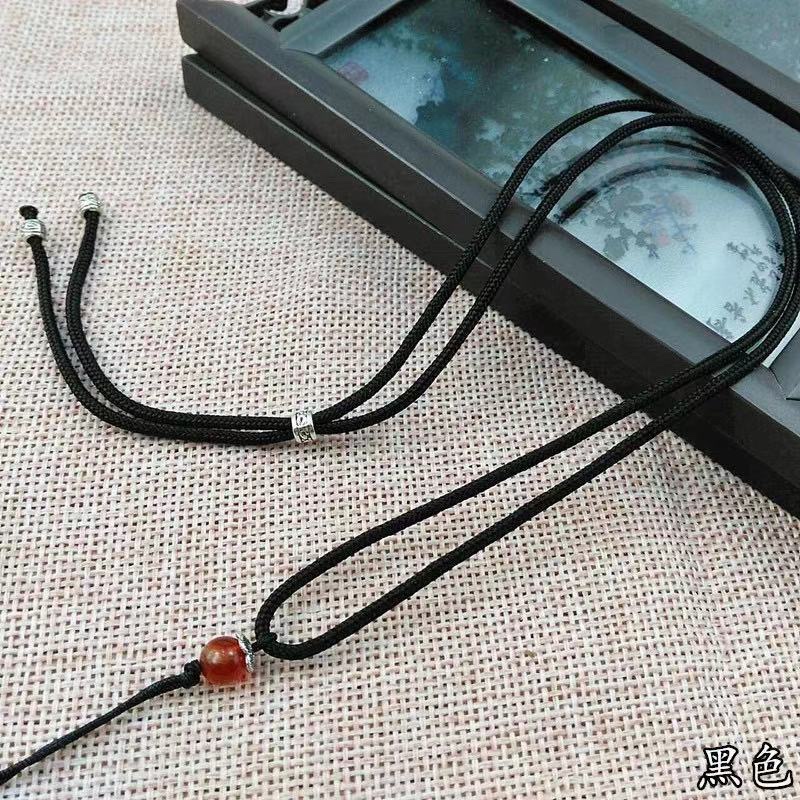 极速手工编制项链绳挂绳q蜜蜡翡翠珠宝玉石玉器玛瑙顶珠玉佩可调