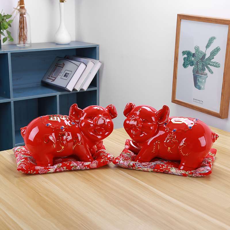 极速卡通红猪存钱罐成人儿童金猪储钱罐I储蓄罐陶瓷超大号礼品家