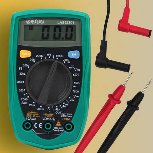 极速爆品经济款掌上数字万用电表 数显式背光防烧LA8W12301品