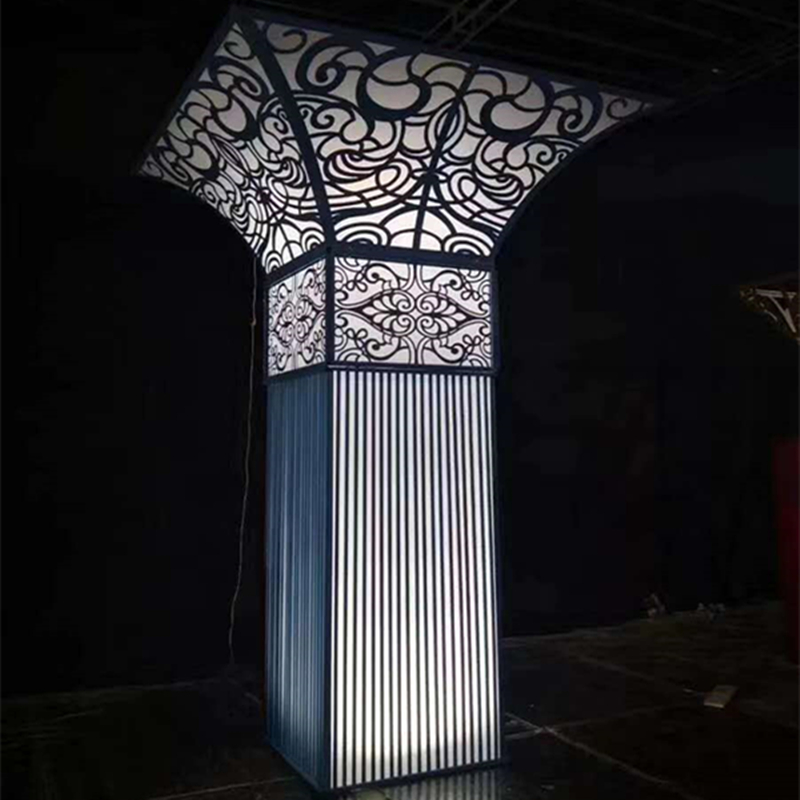 极速宴会厅包柱婚庆道具铁艺包柱镂空六边形婚礼堂酒W店布置装饰