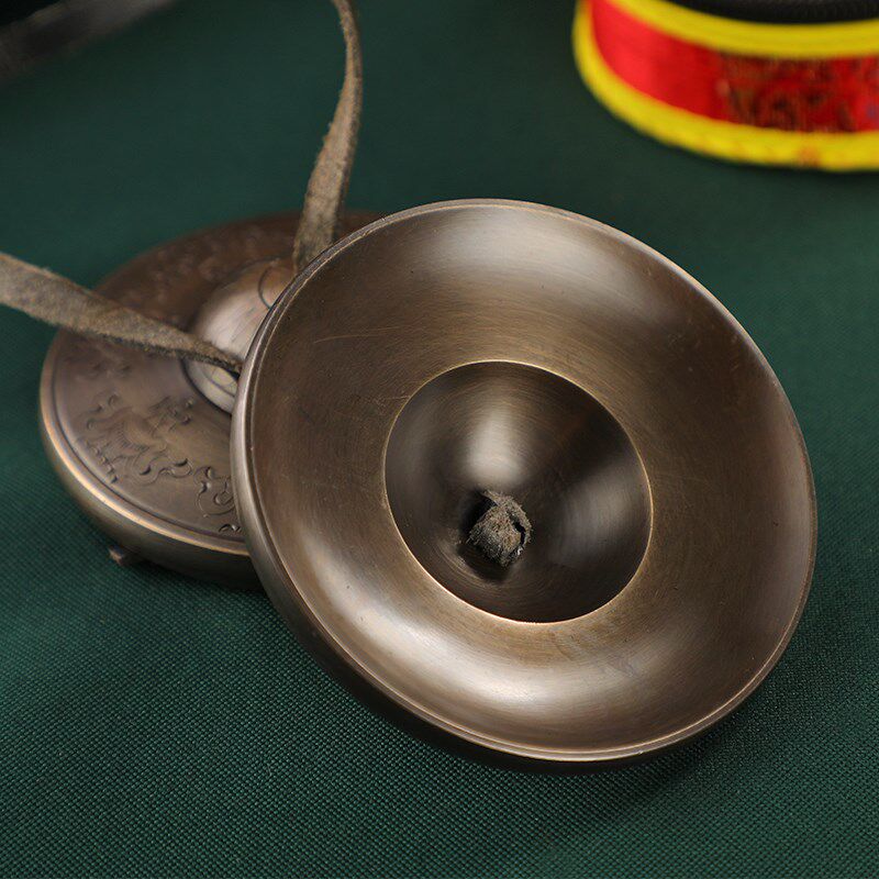极速尼泊尔藏传密宗法q器手工青铜雕花碰铃民族打击乐器声音清脆