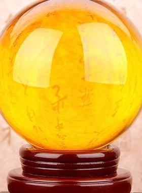 极速白水晶球蓝粉色玻璃球白色开业D工艺红紫客厅收银台送礼黄色