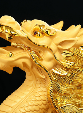 极速龙腾四海招财龙m摆件客厅老板办公室生肖龙装饰品店铺公司开