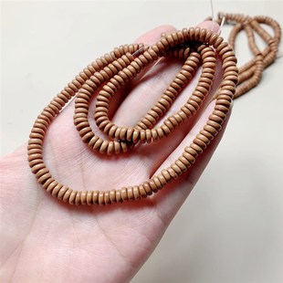 长50 手链项链配饰配珠 极速天然橄榄核隔片半成品散珠子y diy女款