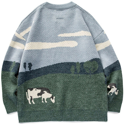 极速2021 Men Cowks Vintage Winter Warm Daily Knitwear Pullov