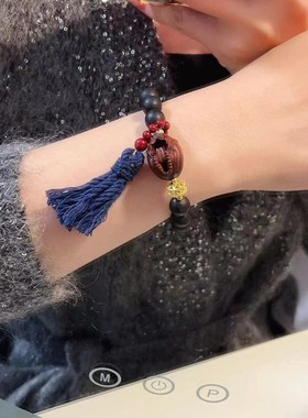 极速药沉单圈女款手链 搭配紫檀无相佛 Q藏式文玩盘玩手串