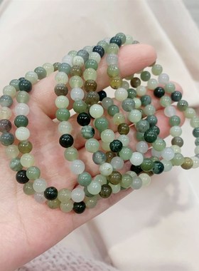 极速天然和田玉小多宝6msm单圈女款手链 晴水黄口混色女款玉石手