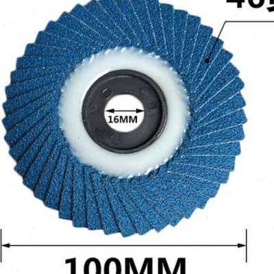 极速厂促韩式蓝砂百叶轮软t片蓝色锆刚玉不锈钢金属弯头圆管曲面